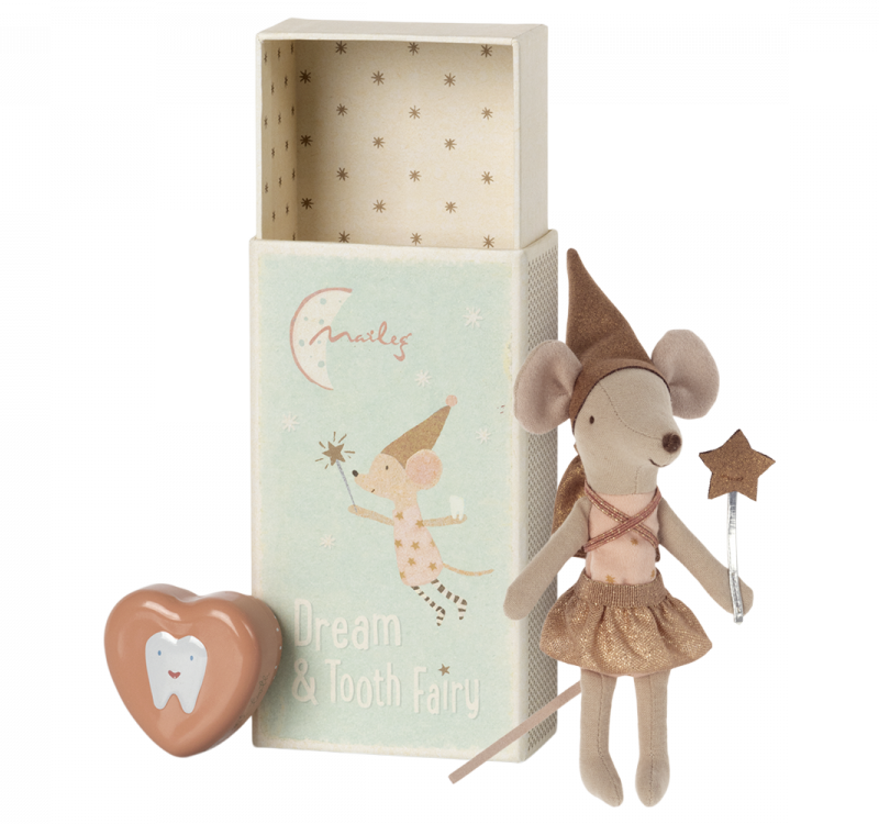 Tooth Fairy Mouse In Matchbox Rose