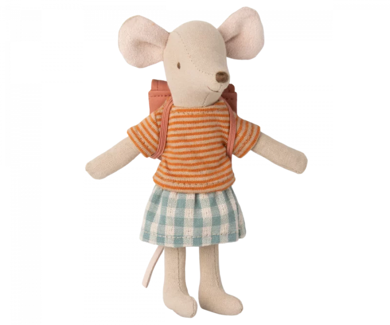 Tricycle Mouse Big Sister With Bag Old Rose