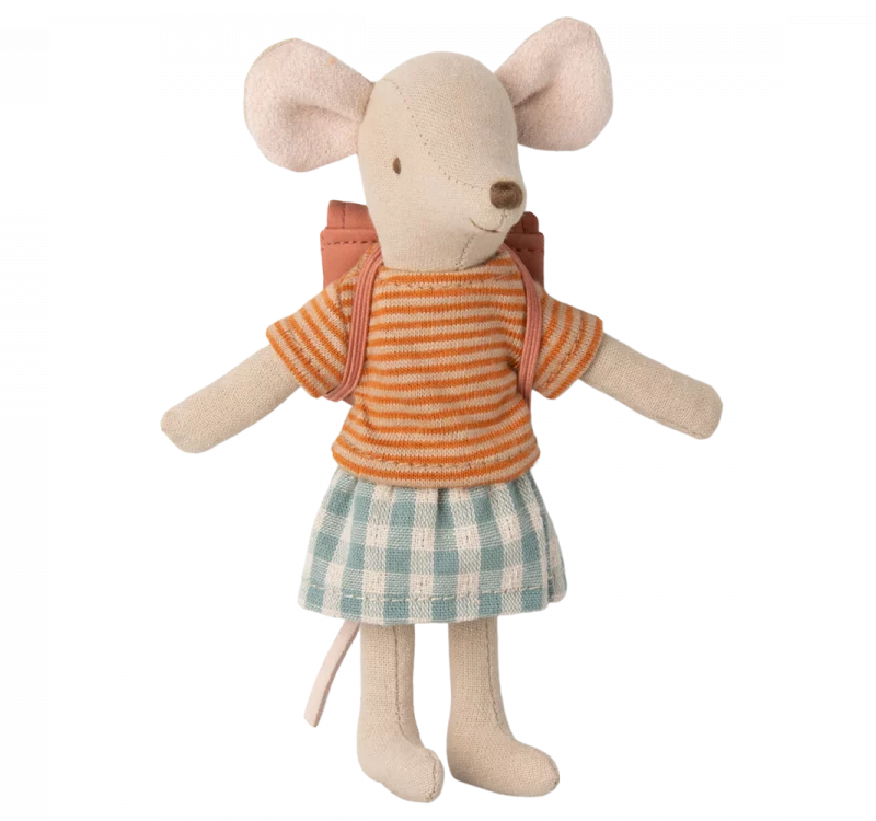 Tricycle Mouse Big Sister With Bag Old Rose